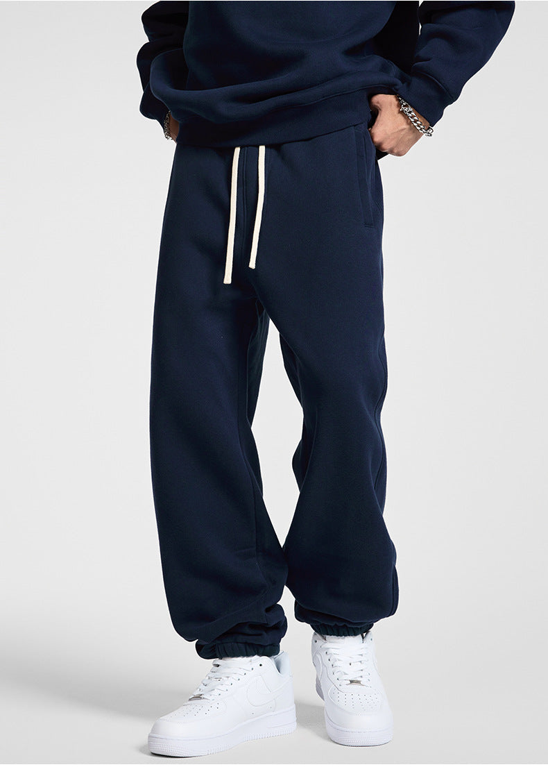 Basic Fleece-Lined Jogger Pants – Unisex Warm Casual Sweatpants